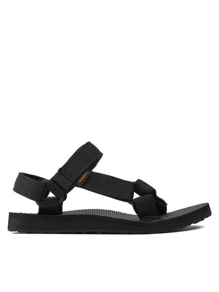 Teva Sandały Original Universal 1003987 Czarny. Czarne sandały Teva, bez wzorów, z materiału, bez obcasa, na płaskiej podeszwie, bez zapięcia. Za 219.99 zł.