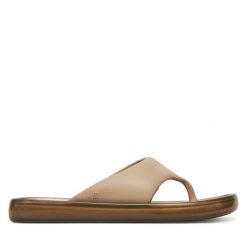 Japonki Melissa. Brązowe klapki Melissa, bez wzorów, bez obcasa. Za 249.99 zł.