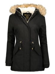 Geographical Norway Parka "Ampuria" w kolorze czarnym rozmiar: S. Czarne parki Geographical Norway, s, bez kaptura. Za 321.39 zł.