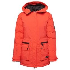 Pikowana parka dla kobiet Superdry City. Czerwone parki Superdry, klasyczne, bez kaptura. Za 750.90 zł.