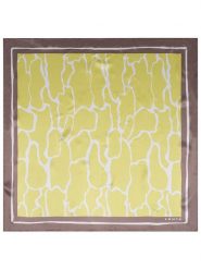 LUHTA Jedwabny szal "Nakolinna" w kolorze zielono-beżowym - 53 x 53 cm rozmiar: onesize. Brązowe szaliki Luhta, bez wzorów, z jedwabiu. Za 74.11 zł.