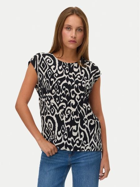 Vero Moda Bluzka Friga 10340830 Czarny Regular Fit. Czarne bluzki Vero Moda, s, bez wzorów, z syntetyku, bez kołnierzyka, bez ramiączek. Za 67.99 zł.