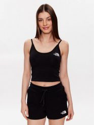 The North Face Top NF0A55AQ Czarny Cropped Fit. Czarne topy The North Face, l, bez wzorów, z bawełny, bez kołnierzyka, bez ramiączek. Za 129.99 zł.