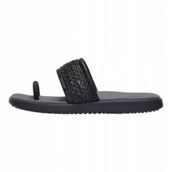 HeyDude Damskie Sandały Maui Breeze Toe Loop. Czarne sandały Hey Dude, bez wzorów, z materiału, bez obcasa, bez zapięcia. Za 199.00 zł.