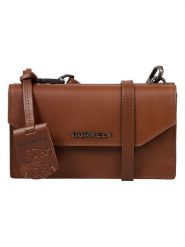 Burkely Skórzana torebka w kolorze brązowym na telefon - 17 x 10 x 4 cm rozmiar: onesize. Brązowe torby na ramię Burkely, bez wzorów, z materiału, przez ramię, bez dodatków. Za 198.10 zł.
