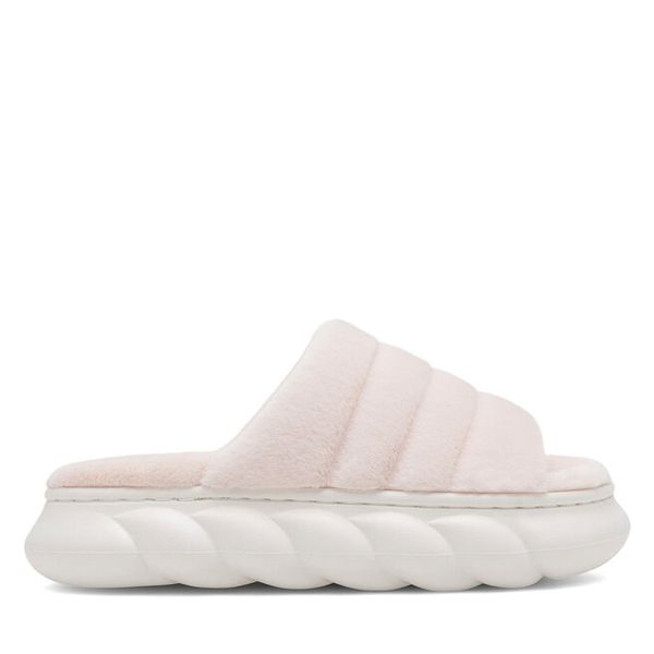 Kapcie Home & Relax. Czerwone obuwie domowe Home & Relax, bez wzorów, bez zapięcia. Za 79.99 zł.