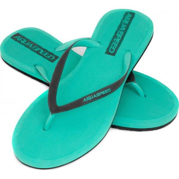 Japonki basenowe damskie Aqua Speed Genoa. Czarne klapki Aqua-Speed, bez wzorów, bez obcasa. Za 47.99 zł.