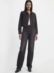 Levi's Dżinsy "Ribcage" - Regular fit - w kolorze antracytowym rozmiar: W25/L32. Czarne jeansy Levi's®, l, z aplikacjami, z podwyższonym stanem. Za 197.79 zł.