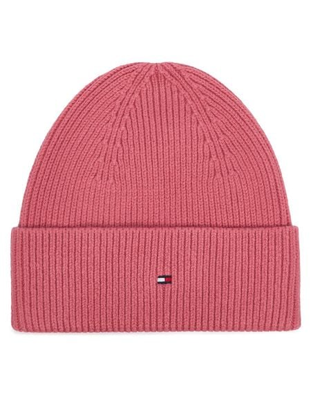 Tommy Hilfiger Czapka Flag AW0AW19102 Różowy. Czerwone czapki TOMMY HILFIGER, bez wzorów, z bawełny. Za 189.99 zł.