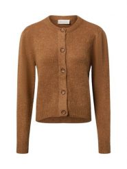 Msch Copenhagen kardigan z zawartością wełny i alpaki - MSCHMiabelle Kobiety brązowy, S/M. Brązowe kardigany MSCH Copenhagen, m, bez wzorów, z satyny. Za 229.95 zł.