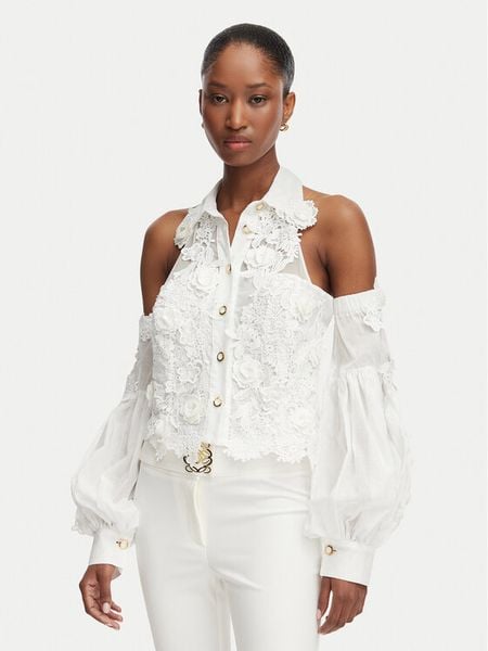 Babylon Koszula W MF0308 Biały Regular Fit. Białe koszule Babylon, bez wzorów, bez kołnierzyka, bez ramiączek. Za 1,435.99 zł.