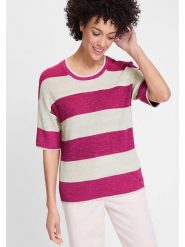 Olsen Sweter w kolorze fioletowo-beżowym rozmiar: 40. Brązowe swetry Olsen, bez wzorów, bez ramiączek. Za 117.99 zł.