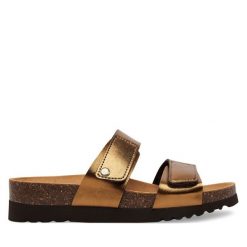 Klapki Scholl. Brązowe klapki Scholl, bez wzorów, bez obcasa. Za 269.99 zł.