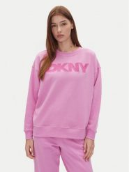 DKNY Bluza DP5T1140 Różowy Regular Fit. Czerwone bluzy DKNY, m, bez wzorów, z bawełny, bez kaptura. Za 189.99 zł.