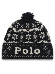 Polo Ralph Lauren Czapka 455P23851001 Czarny. Czarne czapki Polo Ralph Lauren, bez wzorów, z wełny. Za 549.99 zł.