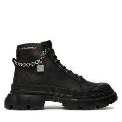 Trapery KARL LAGERFELD. Czarne trapery i śniegowce KARL LAGERFELD. Za 1,239.00 zł.