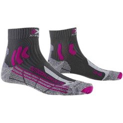Skarpetki trekkingowe damskie X-Socks® Outdoor Low Cut. Czerwone skarpety X Socks, bez wzorów, z elastanu. Za 44.49 zł.