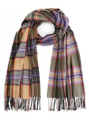 TRAVELIN' Szal w kolorze beżowo-fioletowo-oliwkowym rozmiar: onesize. Brązowe szaliki Travelin', bez wzorów, z materiału. Za 108.99 zł.