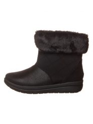 Clarks Botki "Cabrini Reef" w kolorze czarnym rozmiar: 40. Czarne botki Clarks, bez wzorów, bez obcasa, bez zapięcia. Za 189.29 zł.