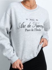 Bluza - szary. Szare bluzy Sinsay, l, bez wzorów, bez kaptura. Za 49.99 zł.
