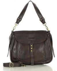 Saddle bag MARCO MAZZINI czekoladowy vs120c. Brązowe torebki klasyczne bez wzorów, ze skóry, bez dodatków. Za 521.55 zł.