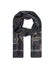 Guess Szal AW5532 VIS03 Czarny. Czarne rękawiczki Guess, z aplikacjami, z wiskozy. Za 154.99 zł.
