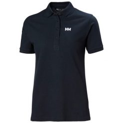 Damska koszulka polo Helly Hansen Pier Pique. Niebieskie bluzki Helly Hansen, bez wzorów, z bawełny, bez kołnierzyka, bez ramiączek. Za 292.00 zł.