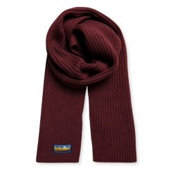 Szalik zimowy damski Superdry Vintage Radear 2.0. Brązowe szaliki Superdry, na zimę, bez wzorów, z poliesteru, vintage. Za 111.55 zł.