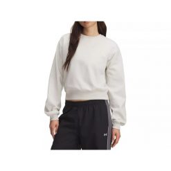 Bluza Damska UA Icon Vida Flc Crew 6003675-110. Białe bluzy Under Armour, bez wzorów, bez kaptura. Za 145.99 zł.