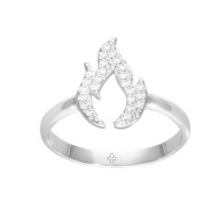 Pierścionek Płomień Miłości z cyrkoniami, posrebrzany. Pierścionki Lilou, z cyrkonią, posrebrzane. Za 289.00 zł.