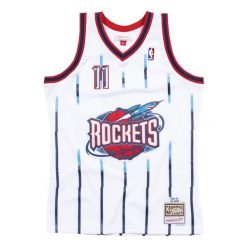Koszulka Nba Houston Rockets Yao Ming. Białe bluzki Mitchell & Ness, bez wzorów, sportowe, bez kołnierzyka, bez ramiączek. Za 553.00 zł.