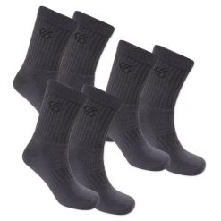 Skarpetki sportowe unisex Dare2B Essentials Sport 3-pak. Szare skarpety Dare 2b, bez wzorów, z materiału. Za 42.49 zł.