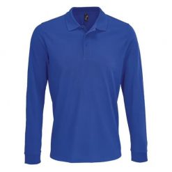 Koszulka Polo Z Długim Rękawem Dla Dorosłych Unisex Polycotton. Niebieskie bluzki SOL'S, s, bez wzorów, casualowe, bez kołnierzyka, bez ramiączek. Za 113.99 zł.