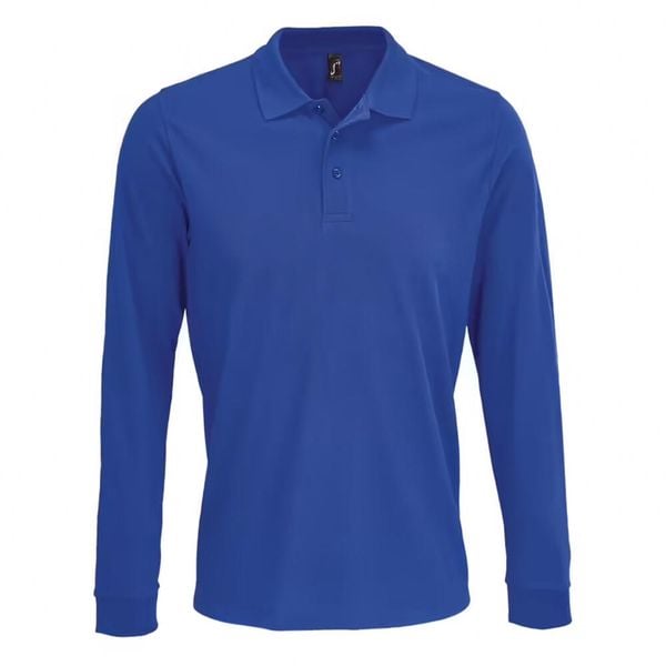 Koszulka Polo Z Długim Rękawem Dla Dorosłych Unisex Polycotton. Niebieskie bluzki SOL'S, l, bez wzorów, casualowe, bez kołnierzyka, bez ramiączek. Za 84.99 zł.