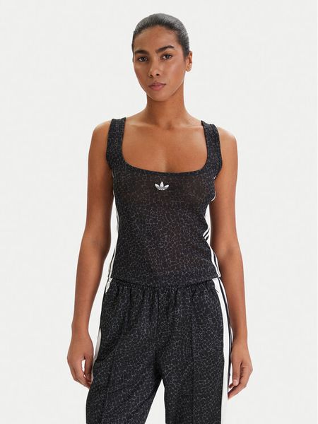 Adidas Top KD2838 Czarny Slim Fit. Czarne topy Adidas, s, bez wzorów, z syntetyku, bez kołnierzyka, bez ramiączek. Za 149.99 zł.