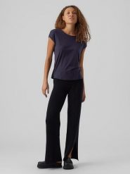 Vero Moda Koszulka "Ava" w kolorze granatowym rozmiar: L. Niebieskie bluzki Vero Moda, l, bez wzorów, z lyocellu, bez kołnierzyka, bez ramiączek. Za 52.79 zł.