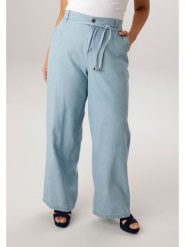 Aniston Dżinsy - Comfort fit - w kolorze błękitnym rozmiar: 54. Niebieskie jeansy Aniston, bez wzorów, z podwyższonym stanem. Za 71.07 zł.