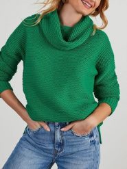 LA Angels Sweter w kolorze zielonym rozmiar: M. Zielone swetry LA Angels, m, bez wzorów, bez ramiączek. Za 219.08 zł.