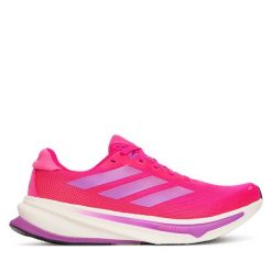 Buty do biegania adidas. Czerwone obuwie sportowe Adidas, bez zapięcia, do biegania. Za 649.99 zł.
