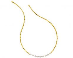 Naszyjnik z żółtego złota z brylantami - 1,16 ct - próba 585. Żółte naszyjniki Apart, z brylantem, złote. W wyprzedaży za 23,793.00 zł.