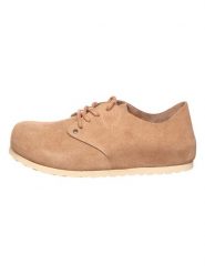 Birkenstock Skórzane trzewiki "Maine" w kolorze beżowym rozmiar: 41. Brązowe półbuty sznurowane Birkenstock, bez wzorów, eleganckie, bez obcasa, bez zapięcia. Za 224.52 zł.