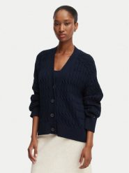 Tommy Hilfiger Kardigan WW0WW50078 Granatowy Relaxed Fit. Niebieskie kardigany TOMMY HILFIGER, xs, bez wzorów, z bawełny. Za 649.99 zł.