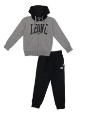 Bluza z kaptur na co dzień na siłownię. Czarne bluzy LEONE 1947 APPAREL, bez wzorów, z dresówki, bez kaptura. Za 84.16 zł.