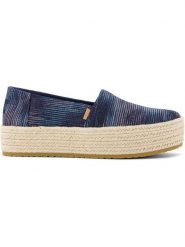 TOMS Espadryle w kolorze granatowym rozmiar: 42. Niebieskie espadryle Toms, bez wzorów, bez obcasa, na platformie, bez zapięcia. Za 149.66 zł.