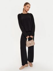 Weekend Max Mara Sweter Gabbia 24253661 Czarny Relaxed Fit. Czarne swetry Weekend Max Mara, xl, bez wzorów, z wełny, bez ramiączek. Za 479.99 zł.