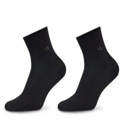 Skarpety wysokie damskie Calvin Klein. Czarne skarpety Calvin Klein, bez wzorów. Za 69.99 zł.