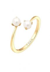 Elli Süßwasserperle Verstellbar One Size 925er Silber Pierścionki 1 ct Damski. Białe pierścionki Elli, z perłą, srebrne. Za 283.99 zł.