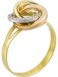 OR ÉCLAT Złoty pierścionek "Croisade" z cyrkoniami rozmiar: 48. Żółte pierścionki OR ÉCLAT, z cyrkonią, złote. Za 1,217.99 zł.