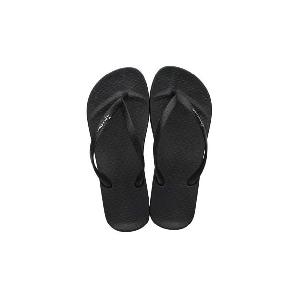 Klapki damskie Ipanema Anat Color. Czarne klapki Ipanema, bez wzorów, z materiału, bez obcasa. Za 62.99 zł.