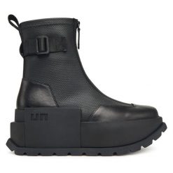 Botki United Nude. Czarne botki United Nude, bez wzorów, bez obcasa, na koturnie, bez zapięcia. Za 1,489.00 zł.